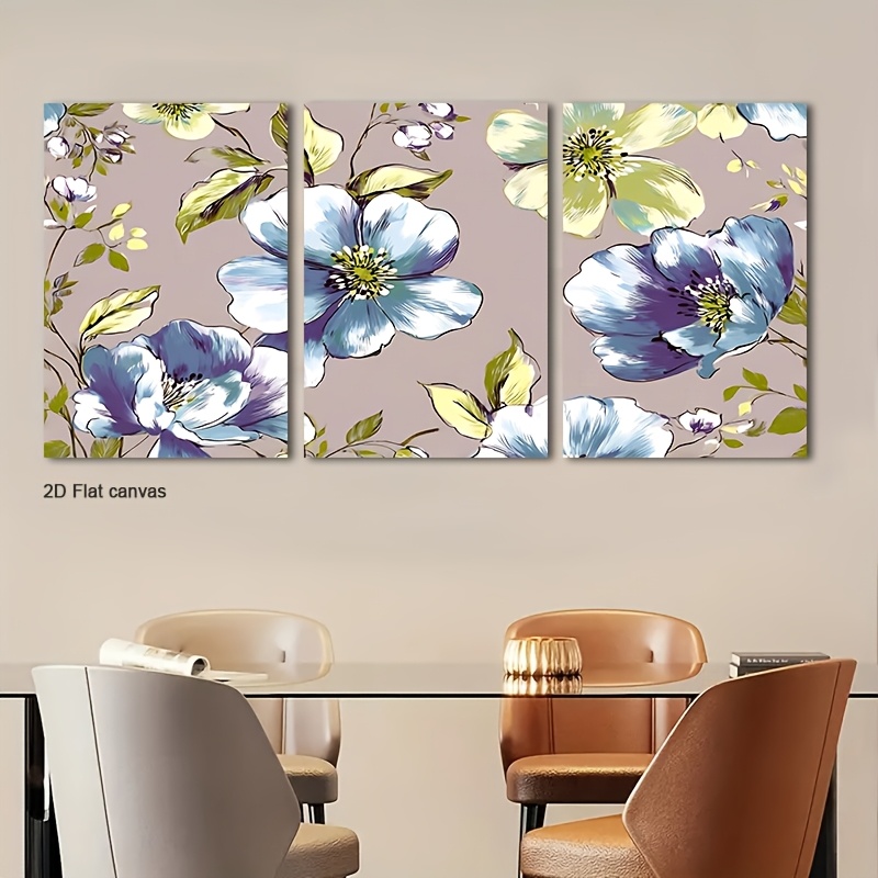Frameless Canvas 2D Flat, 3pcs - Canvas Wrap Ready ulasan dan harga