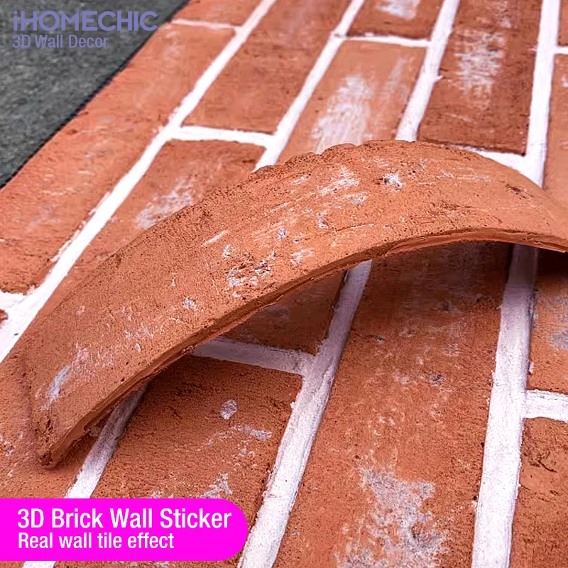 3D brick wall sticker tile 3D  - Ceramic Tile Blank ulasan dan harga