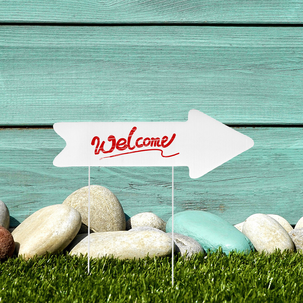 2Pcs Blank Yard Sign Arrow Sta - Yard Sign Blank ulasan dan harga