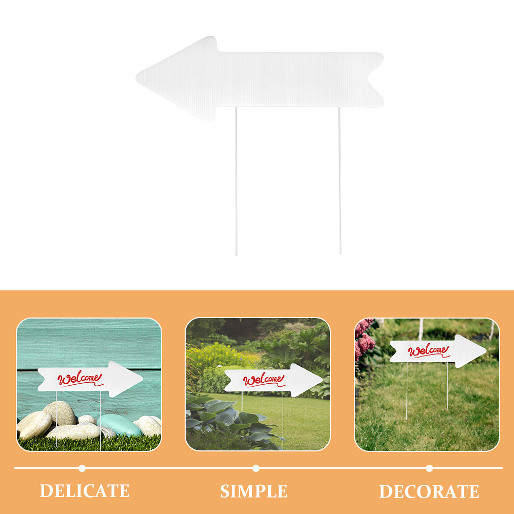2Pcs Blank Yard Sign Arrow Sta - Yard Sign Blank ulasan dan harga
