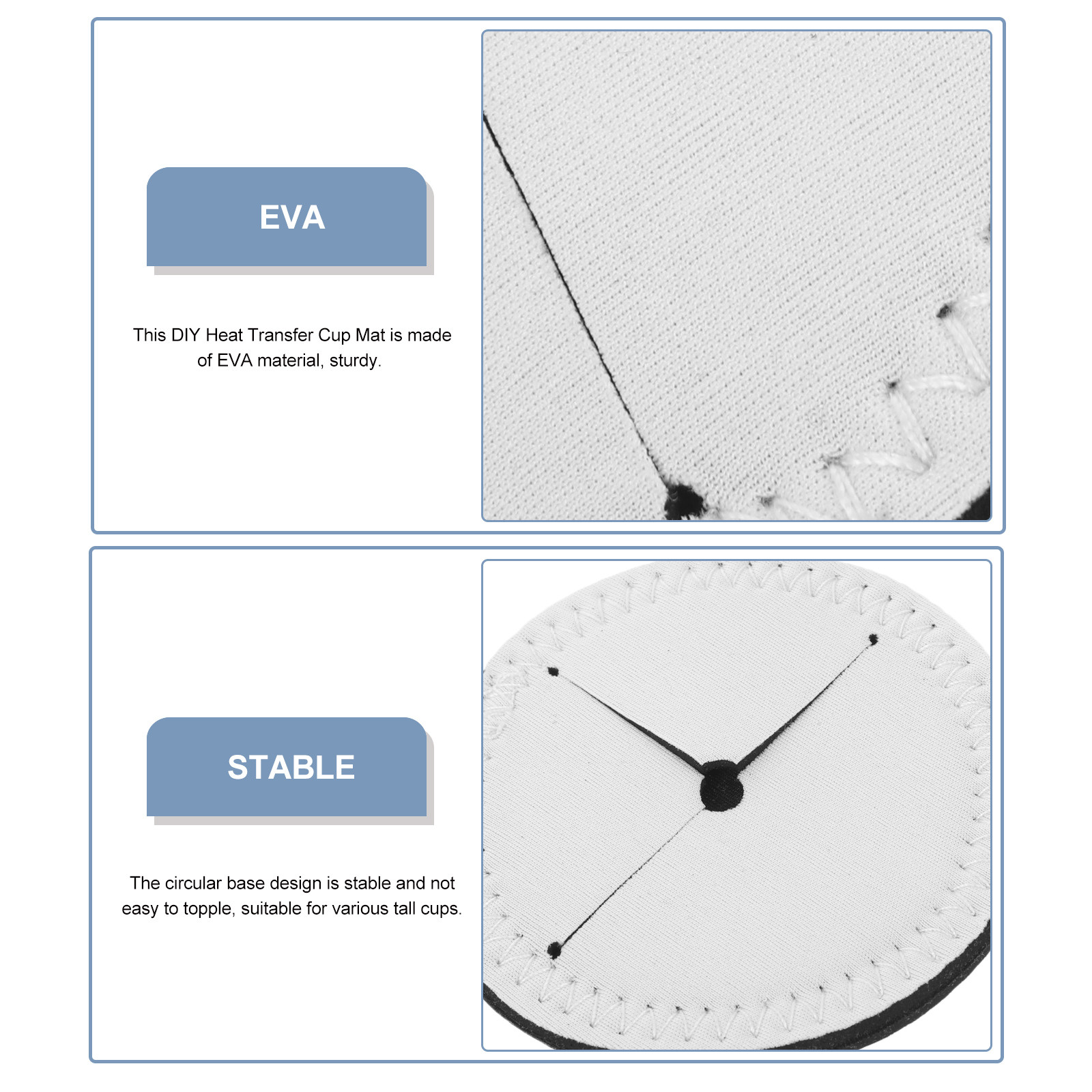 4Pcs Blank Round Heat Transfer - Coaster Sublimation Blank ulasan dan harga